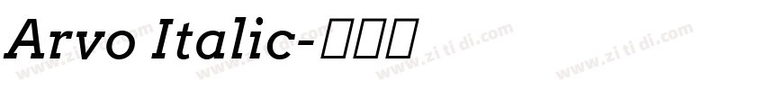 Arvo Italic字体转换